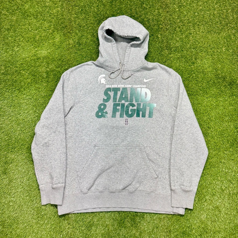 Nike Michigan State Spartans 2014 Rose Bowl Champions Hoodie Sweatshirt Mens XXL
